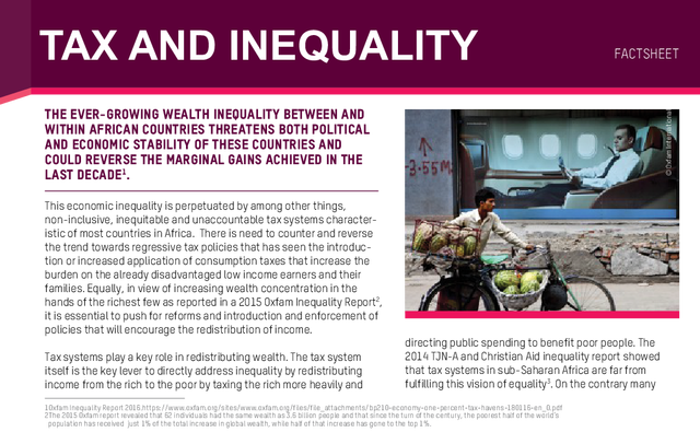 TAX AND INEQUALITY: Factsheet