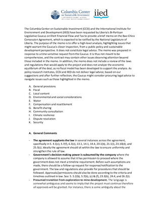 Red Flag Memo Bao Chico Agreement For Liberian Caucus on Tax