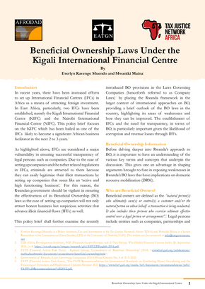 Beneficial Ownership - Kigali International Financial Centre