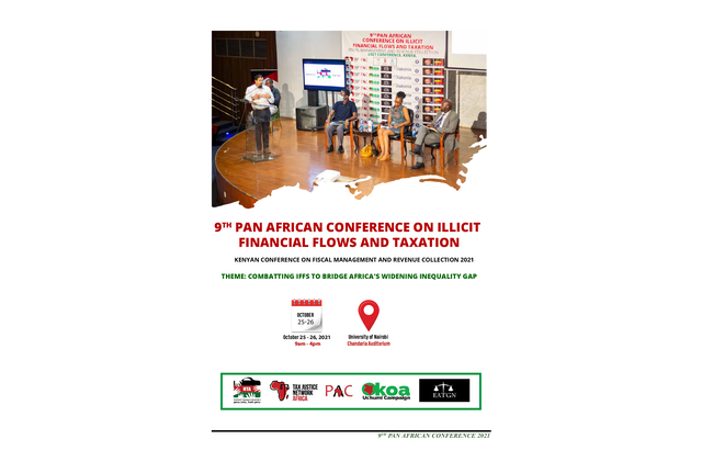 9th Pan-African Conference on Illicit Financial Flows and Taxation: Kenyan Conference on Fiscal Management and Revenue Collection 2021, themed "Combating IFFs to Bridge Africa's Widening Inequality Gap."
